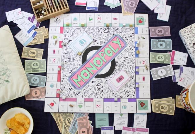 Machen Sie ein DIY-Monopoly-Brettspiel zu Hause mit dieser Anleitung von The Craftables