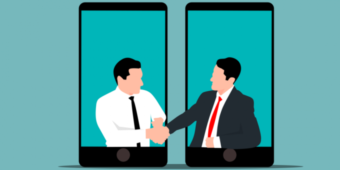 Illustration eines Handshake-Deals