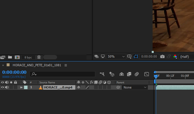 So bewegen Sie Text in der Beispielzeitleiste von Adobe After Effects