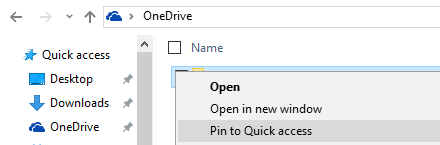 Windows 10 File Explorer Pin für den Schnellzugriff