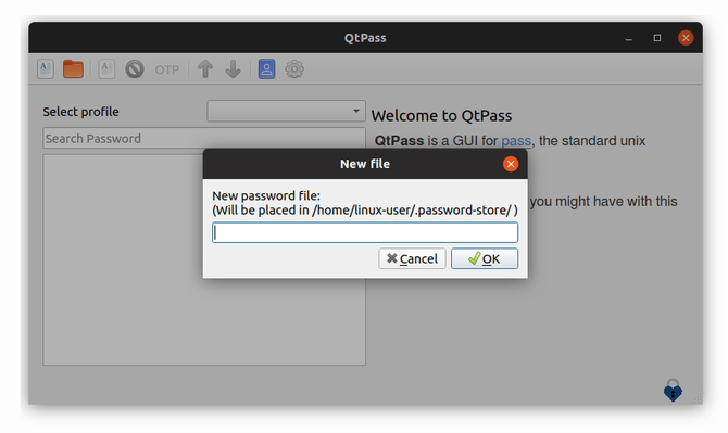 QtPass-Passwortmanager unter Ubuntu Linux