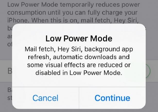 iPhone Low Power-Modus