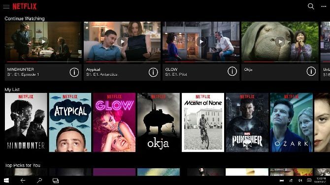 Netflix Windows 10 App