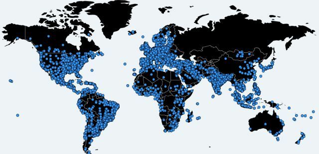 Necurs Botnet Infektionskarte