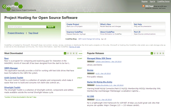 8 Websites zum Auschecken von Open Source Software Codeplex