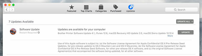 Suchen Sie nach Mac App Store-Updates, wenn der Mac langsam läuft