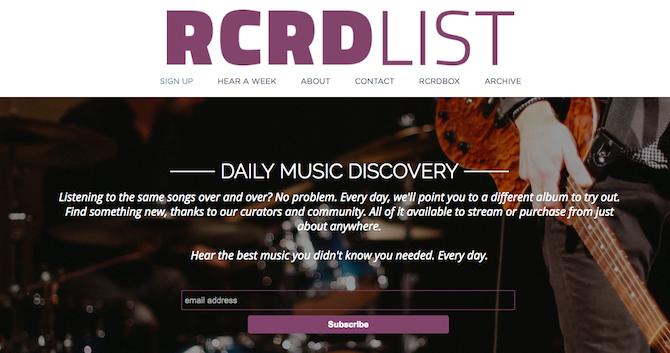 Entdecken Sie neue Musik - RCRDList