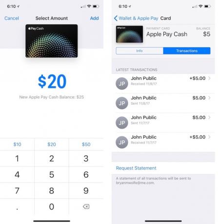 Apple Pay Cash Send Anfrage Geld mit iPhone