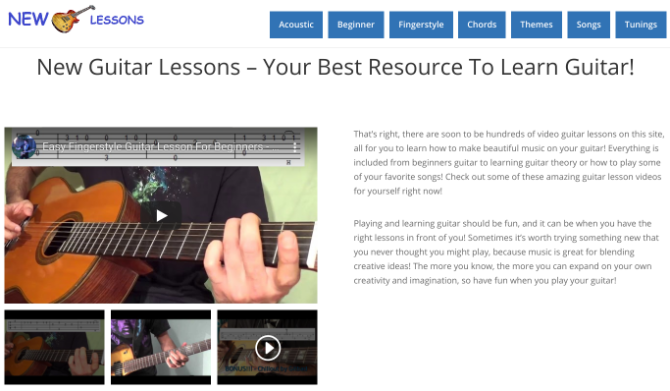 New Guitar Lessons ist für Anfänger, um die Grundlagen des Gitarrenspiels zu erlernen