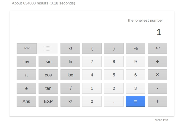 Google-Easter-Egg-Calculator-einsamste-Nummer