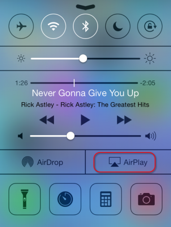 AirPlay-Kontrollzentrum