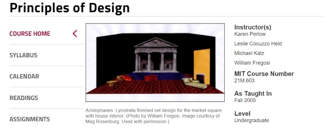 MIT OpenCourseWare Prinzipien des Designs