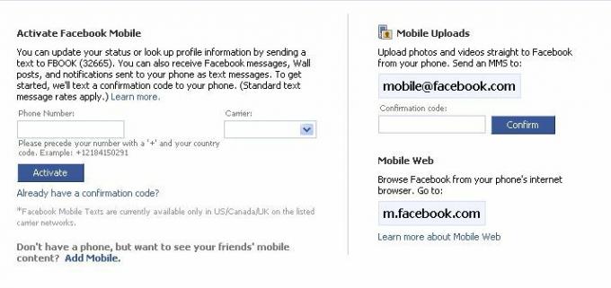 So senden Sie Fotos von Ihrem Handy per E-Mail an den Facebook-Kontoeinrichtungstext und an mobile2