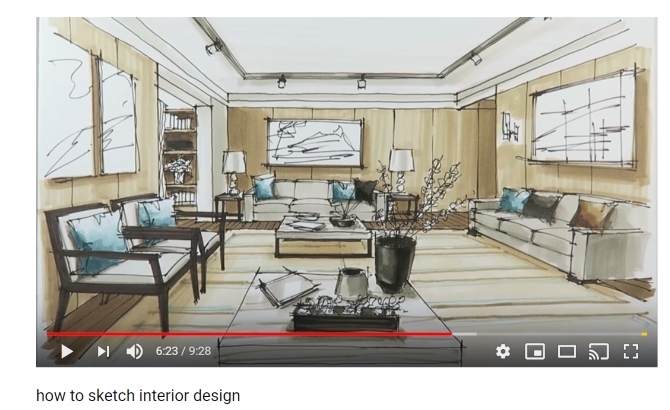 YouTube Interior Design Sketch Kurse online kostenlos