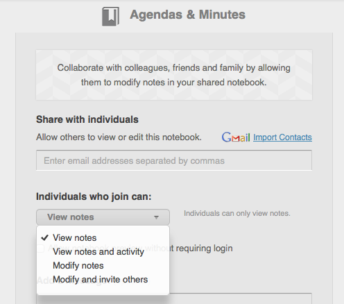 Evernote-Sharing