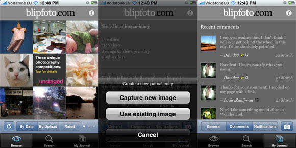 Top 4 Foto-Websites zum Teilen eines Fotos Everyday Blip iPhone