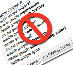 Deaktivieren von Google Instant und Google Suggest Deaktivieren Sie Google Suggest2
