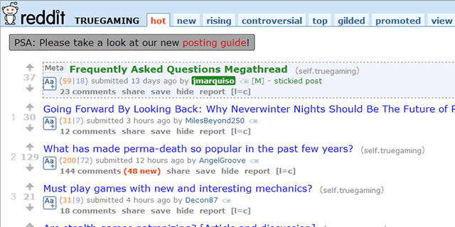 Gaming-Subreddits-Truegaming