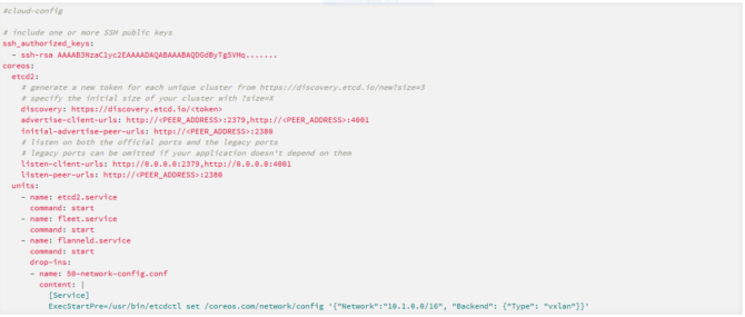 CoreOS Cloud Config Beispiel