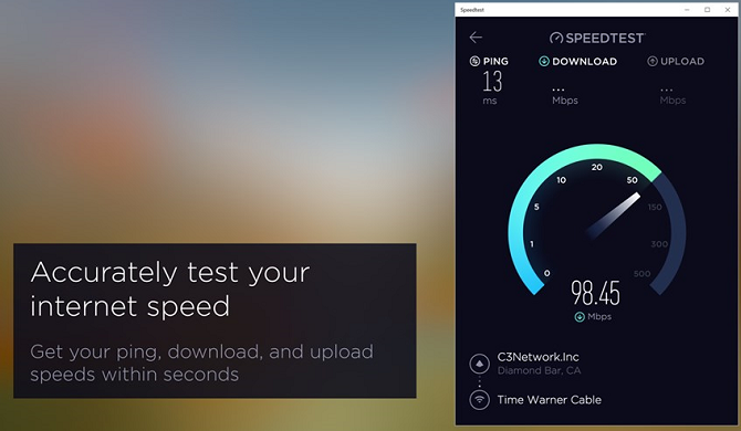 Speedtest Windows 10 App