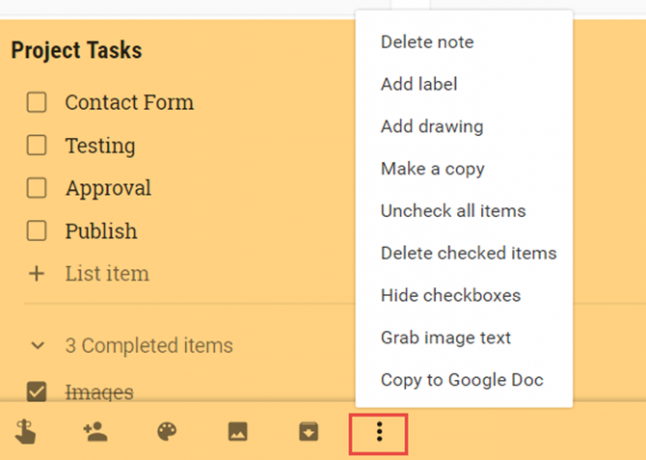 Verwendung von Google Keep für einfaches Projektmanagement GoogleKeepExtras Web