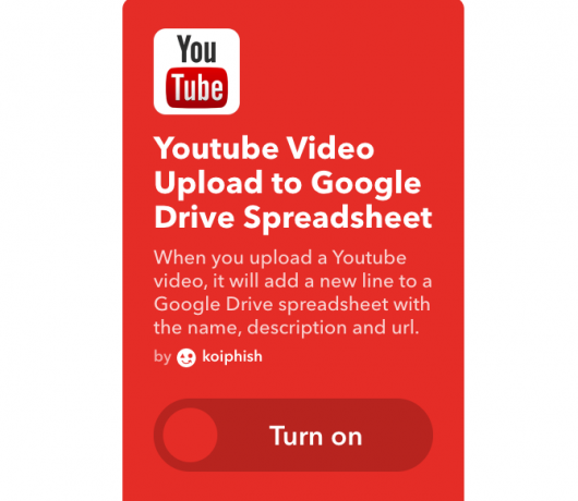 youtube ifttt Videos aufnehmen Google Sheet