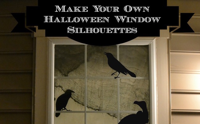 Halloween-Ausdrucke - Fenstersilhouetten