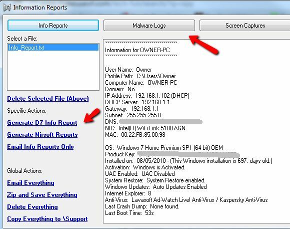 Mit D7 D7b1 haben Sie alle Tools zur Fehlerbehebung auf Ihrem Computer an einem Ort