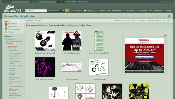 6 besten Websites zum Herunterladen von kostenlosen Photoshop-Pinseln deviantart1