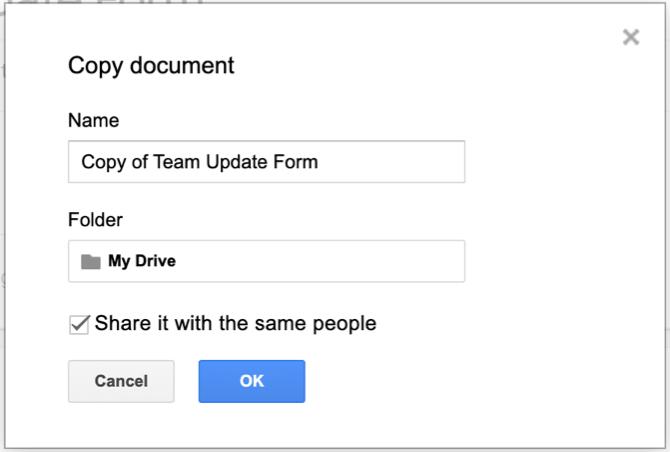 Google Forms-Kopierformular