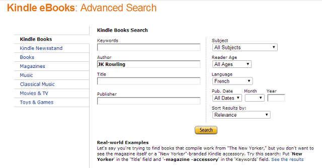 Amazon-Advanced-Suche