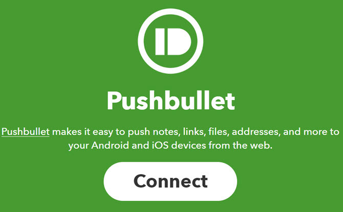 Pushbullet mit IFTTT verbinden