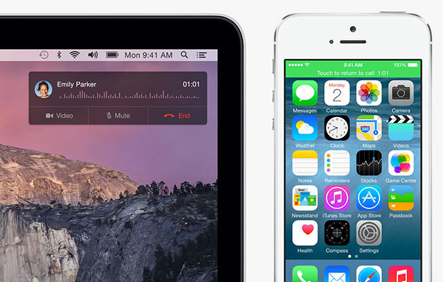 Was ist neu in iOS 8? Mac-Anruf