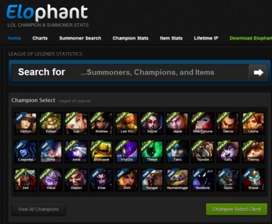 2 großartige Websites für League Of Legends Statistik & Analyse elophant1