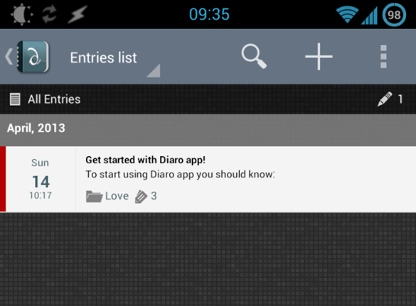 Diaro für Android