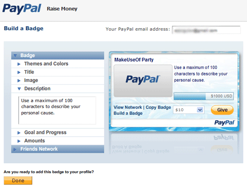 Paypal- Facebook App