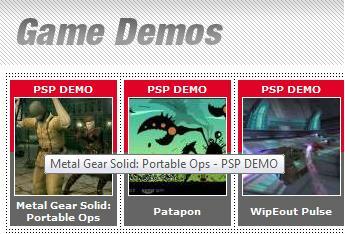 PSP-Spiel Demo-Downloads