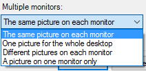 Johns Hintergrundumschalter Multitor Monitor Optionen