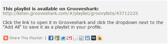 Spotify-Wiedergabelisten zu Grooveshark