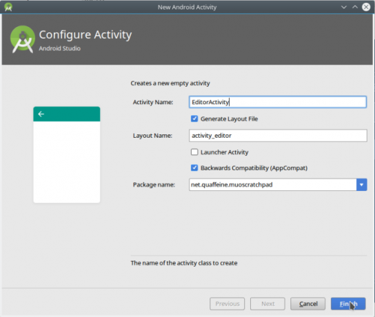 android App erstellen androidstudio newactivity