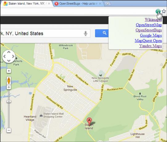 Google Map Chrome-Erweiterung