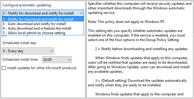 Konfigurieren Sie automatische Updates