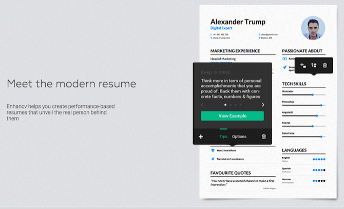 Resume Tool - Enhancv