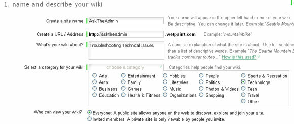 Erstellen Sie ganz einfach Ihre eigene Wiki-Site mit WetPaint wetpaint2