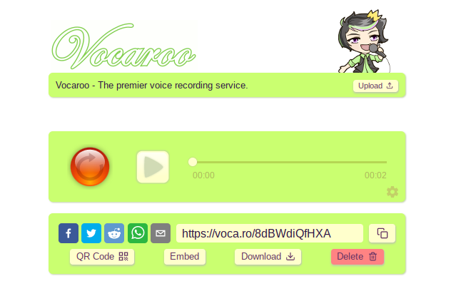 Vocaroo Chromebook Audioaufnahme
