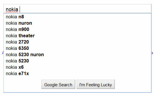 Werfen Sie einen Blick auf Google Suggest