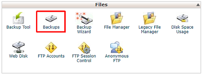 Backups in cpanel