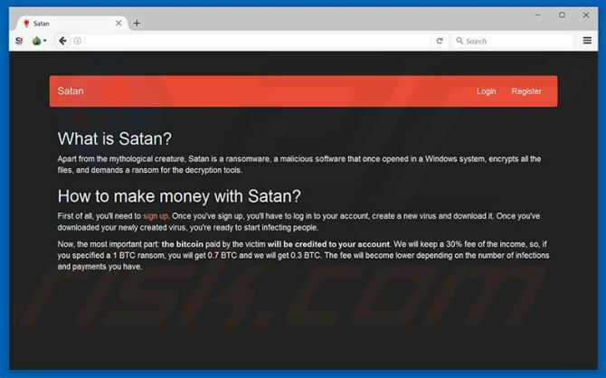 Ransomware als Service wird jedem Chaos bringen Ransomware als Service Satan