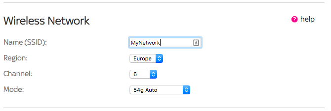 WLAN-Router-Einstellungen Netzwerk-SSID-Kanalmodus