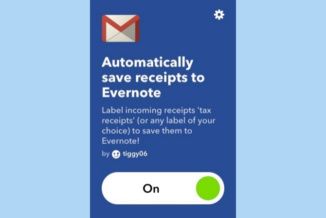 ifttt gmail speichere quittungen in evernote